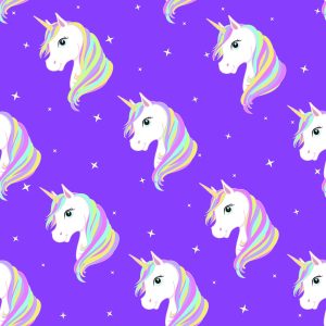 Papier Peint Pour Les Enfants - Licornes Sur Fond D'étoiles – Image 1