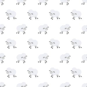 Papier Peint Moutons Sur Fond Clair – Image 1