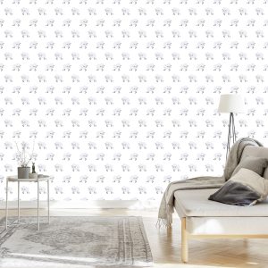 Papier Peint Moutons Sur Fond Clair – Image 3