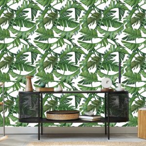 Papier Peint Belles Feuilles Exotiques – Image 5
