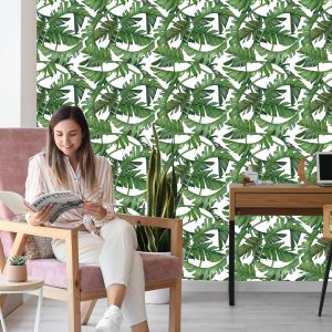 Papier Peint Belles Feuilles Exotiques – Image 7