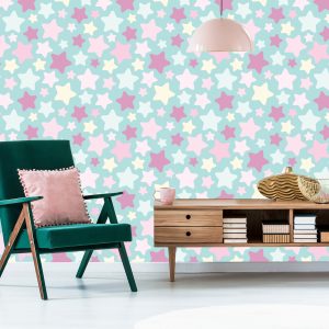 Papier Peint Pour Les Enfants - Belles Étoiles Colorées – Image 6