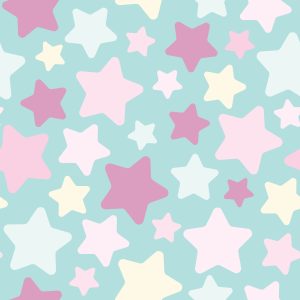 Papier Peint Pour Les Enfants - Belles Étoiles Colorées – Image 1