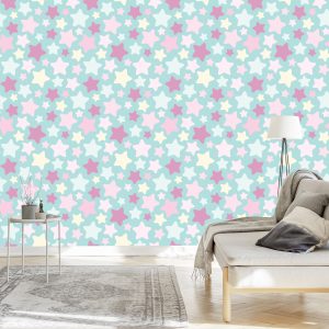 Papier Peint Pour Les Enfants - Belles Étoiles Colorées – Image 3