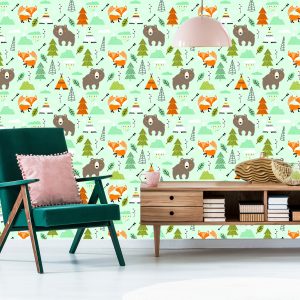 Papier Peint Pour Les Enfants - Merveilleux Animaux De La Forêt – Image 6
