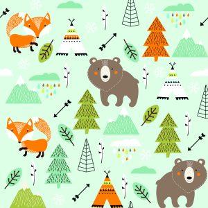 Papier Peint Pour Les Enfants - Merveilleux Animaux De La Forêt – Image 1