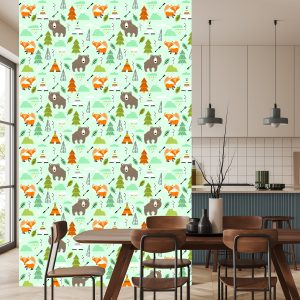 Papier Peint Pour Les Enfants - Merveilleux Animaux De La Forêt – Image 4