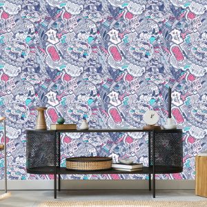 Papier Peint Graffitis Aux Couleurs Pastel – Image 5