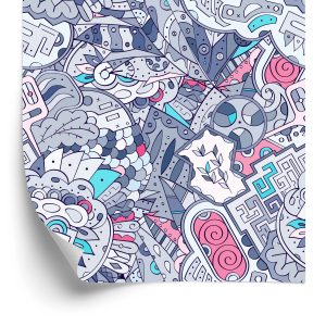 Papier Peint Graffitis Aux Couleurs Pastel – Image 2