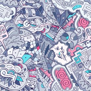 Papier Peint Graffitis Aux Couleurs Pastel – Image 1