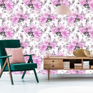 Papier Peint Roses À La Mode Aux Couleurs Pastel – Image 6