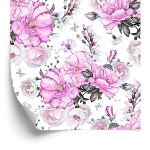 Papier Peint Roses À La Mode Aux Couleurs Pastel – Image 2