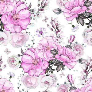 Papier Peint Roses À La Mode Aux Couleurs Pastel – Image 1