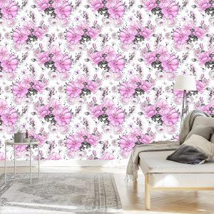 Papier Peint Roses À La Mode Aux Couleurs Pastel – Image 3