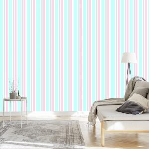 Papier Peint Rayures Verticales Colorées – Image 3