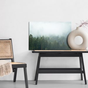Peinture sur toile Amazing Mystical Rising Fog Forest Trees Landscape In Black Forest ( Schwarzwald ) Germany Panorama Banner - Dark Mood – Image 6