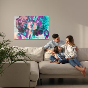 Peinture sur toile Louise - Oil Painting. Conceptual Abstract Picture Of A Beautiful Girl. Oil Painting And Palette Knife On Canvas. – Image 7