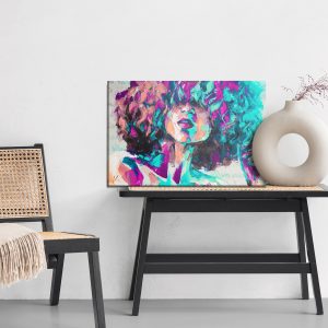 Peinture sur toile Louise - Oil Painting. Conceptual Abstract Picture Of A Beautiful Girl. Oil Painting And Palette Knife On Canvas. – Image 6