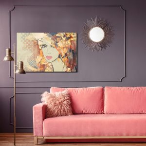 Peinture sur toile Art Sketching Beautiful Girl Face – Image 4