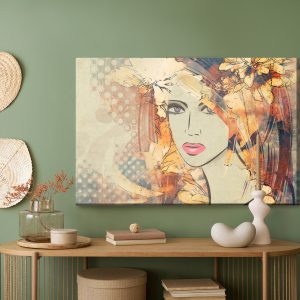 Peinture sur toile Art Sketching Beautiful Girl Face – Image 5