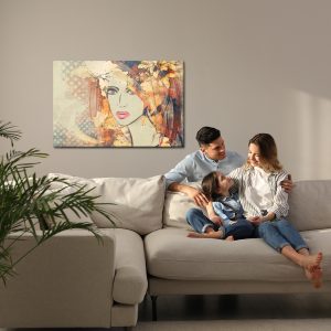 Peinture sur toile Art Sketching Beautiful Girl Face – Image 7