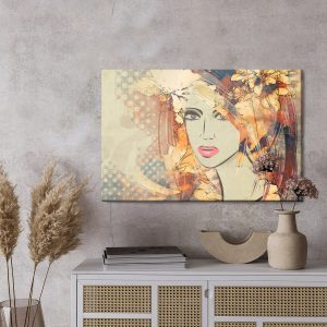 Peinture sur toile Art Sketching Beautiful Girl Face – Image 3