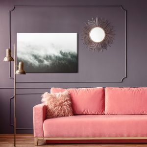 Peinture sur toile Moody Forest Landscape With Fog And Mist – Image 4