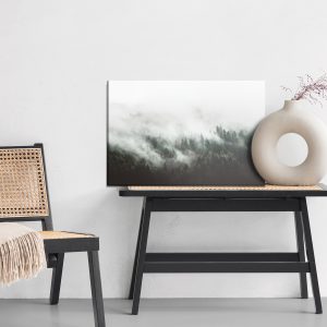 Peinture sur toile Moody Forest Landscape With Fog And Mist – Image 6