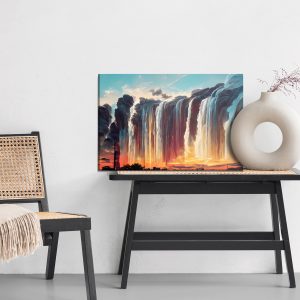 Peinture sur toile Time Lapse Photography Of Waterfalls During Sunset – Image 6