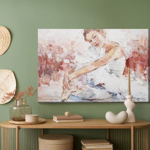 Peinture sur toile Little Pretty Ballerina, Painted Expressively. Palette Knife Technique Of Oil Painting And Brush. – Image 5