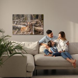 Peinture sur toile Un Jeune Cerf Parmi Les Arbres – Image 7