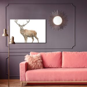 Peinture sur toile Un Cerf Comme Peint À L'aquarelle – Image 4