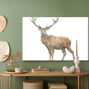 Peinture sur toile Un Cerf Comme Peint À L'aquarelle – Image 5