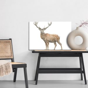 Peinture sur toile Un Cerf Comme Peint À L'aquarelle – Image 6