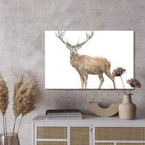 Peinture sur toile Un Cerf Comme Peint À L'aquarelle – Image 3