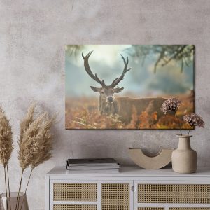 Peinture sur toile Un Cerf Magnifique À La Saison Du Rut – Image 3