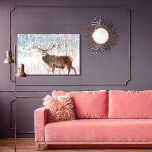 Peinture sur toile Cerf Sur Un Fond Abstrait – Image 4