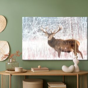 Peinture sur toile Cerf Sur Un Fond Abstrait – Image 5