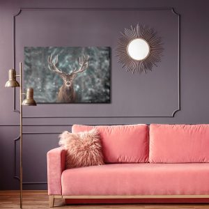 Peinture sur toile Cerf Au Milieu D'une Forêt – Image 4