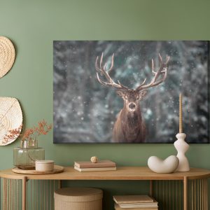 Peinture sur toile Cerf Au Milieu D'une Forêt – Image 5