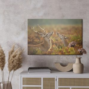 Peinture sur toile Cerf Avec Une Biche – Image 3