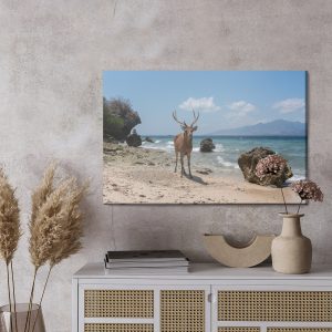 Peinture sur toile Cerf Sur La Plage – Image 3