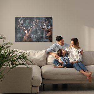 Peinture sur toile Deux Magnifiques Cerfs – Image 7