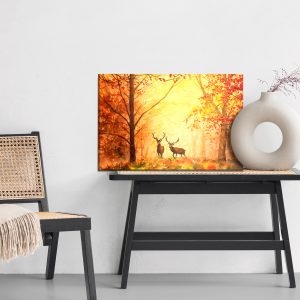 Peinture sur toile Cerf Dans La Forêt D'automne – Image 6