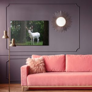 Peinture sur toile Cerf Albinos Dans La Forêt – Image 4