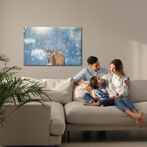 Peinture sur toile Cerf Et Flocons De Neige – Image 7