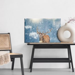 Peinture sur toile Cerf Et Flocons De Neige – Image 6