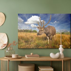 Peinture sur toile Un Cerf Dans Une Clairière – Image 5