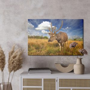 Peinture sur toile Un Cerf Dans Une Clairière – Image 3