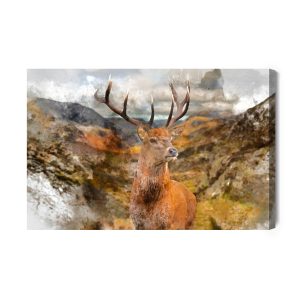 Peinture sur toile Cerf Peint – Image 2